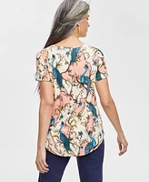 Jm Collection Women's Printed T-Shirt, Created for Macy's