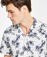 Tommy Hilfiger Men's Printed Short Sleeve Flex Poplin Shirt