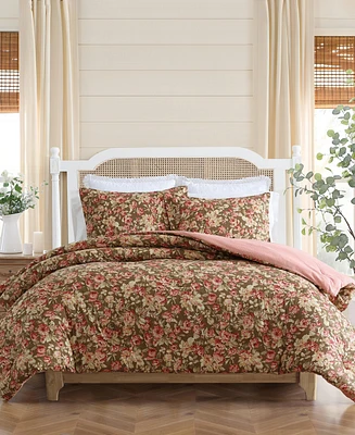 Laura Ashley Bloomsbury Reversible 3-Pc. Comforter Set, King
