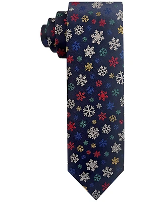 Men's Snowflake-Pattern Tie