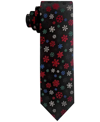 Men's Snowflake-Pattern Tie