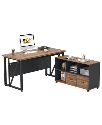 Tribesigns 55-Inch Executive Computer Desk with 43