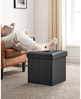 Songmics Home Folding Storage Ottoman Cube