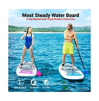 SereneLife Free-Flow Inflatable Stand-Up Paddle-Board (Sup), 10.5 ft.