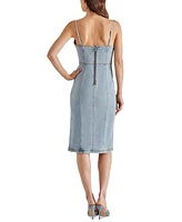 Steve Madden Women's Slit-Front Giselle Denim Midi Dress