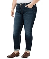 Silver Jeans Co. Plus Mid Rise Slim Leg Cuffed Boyfriend