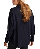 Lucky Brand Women's Cloud Waffle Button-Down Shirt