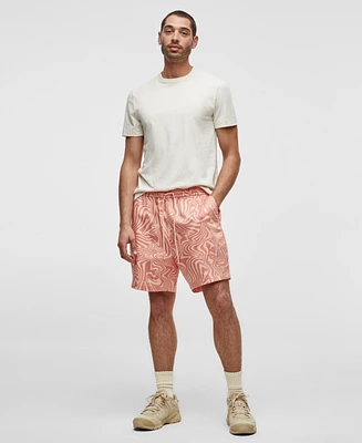 Mode of One Men's Distorted Wave Relaxed-Fit Shorts, Exclusively at Macy's