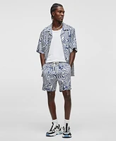 Mode of One Men's Distorted Wave Relaxed-Fit Shorts, Exclusively at Macy's