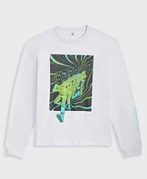 Mode of One Men's Long-Sleeve Relaxed Space Guy Graphic Cotton T-Shirt, Exclusively at Macy's