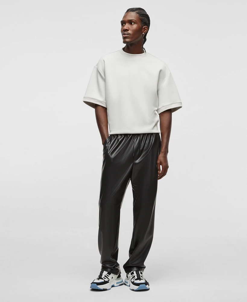 Mode of One Men's Relaxed-Fit Faux-Leather Pull-On Pants, Exclusively at Macy's