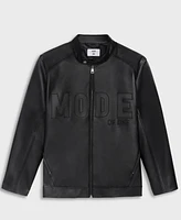 Mode of One Men's Faux-Leather Moto Jacket, Exclusively at Macy's