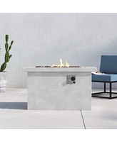 Mondawe 24'' H Concrete Propane/Natural Gas Outdoor Fire Pit Table