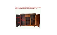 Kings Brand Furniture Wood Buffet Server/Sideboard Console Table Cabinet (Walnut)