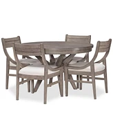 Greystone Ii 5pc Dining Set (Round Table & 4 Side Chairs)