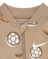 Nike Baby Boys E1D1 Sport Ball Printed Footed Coverall