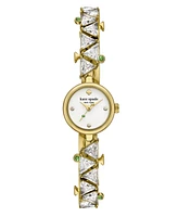 Kate Spade New York Women's Monroe Three-Hand Gold-Tone Stainless Steel Bracelet Watch, 20mm