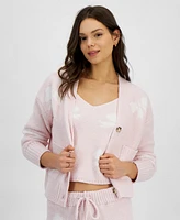 Hippie Rose Juniors' Teddy Cardigan & Tank Top Set