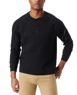 Bass Outdoor Men's Relaxed Fit Performance Thermal Long Sleeve Henley