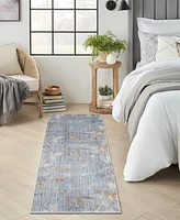Nourison Home Abstract Hues ABH01 2'2"x8' Runner Area Rug