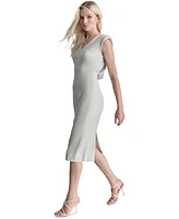 Dkny Women's Draped-Back Extended-Shoulder Midi Dress