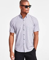 Alfani Men's Alfatech Geometric Circle Print Shirt, Exclusively at Macy's