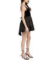 En Saison Women's Mckenna Mixed-Media Sleeveless Mini Dress