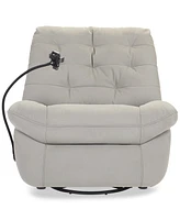 Bovell Fabric Power Swivel Glide Recliner, Created for Macy's