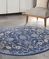 Nourison Home Grafix GRF24 5'3"x5'3" Round Area Rug