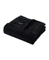 Kenneth Cole New York Solid Textured Jacquard Plush Throw, 60" X 50"