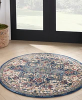 Nourison Home Ankara Global ANR15 4'x4' Round Area Rug