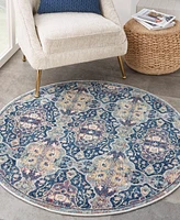 Nourison Home Ankara Global ANR16 4'x4' Round Area Rug