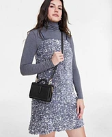 On 34th Womens Turtleneck Sheath Dress Drop Earrings Wallet On A String Chelsea Booties Created For Macys