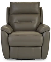 Ossorio Leather Power Swivel Glide Recliner, Created for Macy's