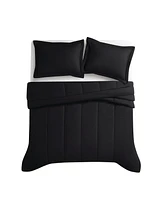 Brooklyn Loom Solid Cotton Percale -Pc. Comforter Set