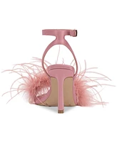 Vince Camuto Women's Penely Feathered High-Heel Dress Sandals