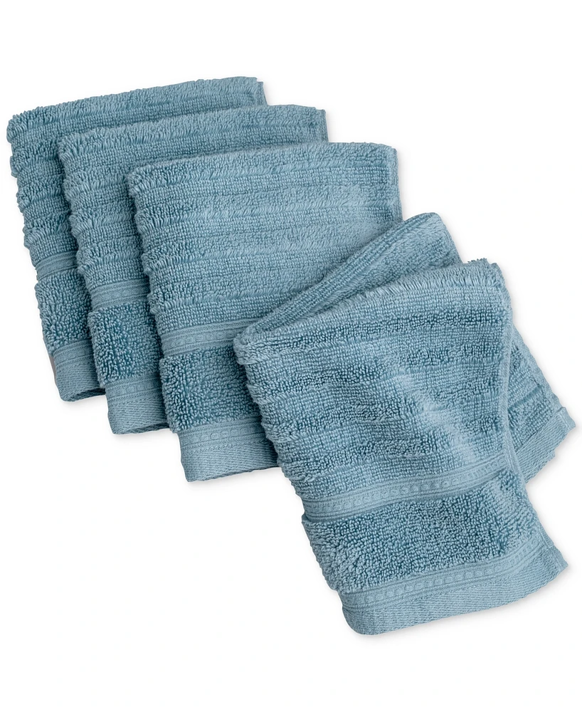 Martha Stewart Quick Dry Cotton Solid 4-Pc. Washcloth Set, 13" x 13", Exclusively at Macy's