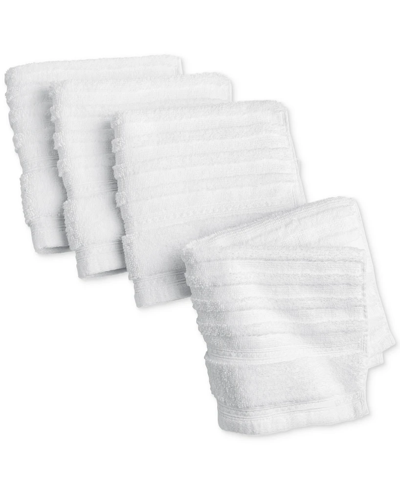 Martha Stewart Quick Dry Cotton Solid 4-Pc. Washcloth Set, 13" x 13", Exclusively at Macy's