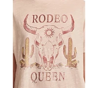 Lucky Brand Women's Cotton Rodeo Queen Boyfriend Tee