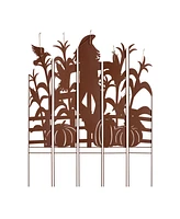 Glitzhome 41.5"H Fall Metal Scarecrow Corns Combo Yard Stake
