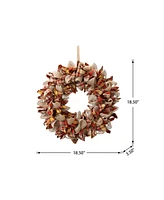 Glitzhome 18.5"D Fall Plaid Wreath