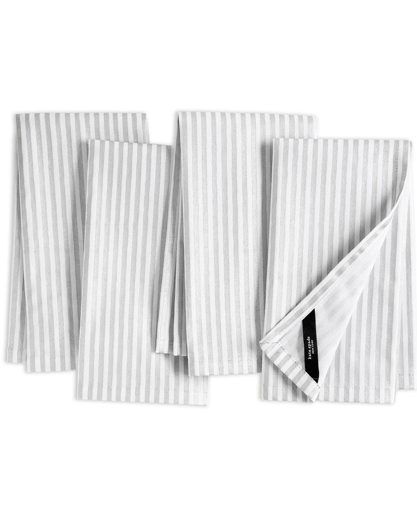 Kate Spade New York Hand Painted Shirting Stripe Napkin 20" x 20", Set of 4