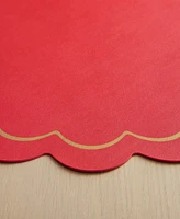 kate spade new york Scallop Edge 15" Round Reversible Placemats, Set of 6