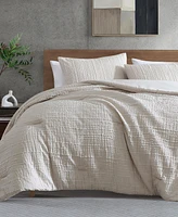 Kenneth Cole New York Serenity Wavy Lines Embossed -Pc. Comforter Set