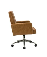 Hulala Home Mid-century Modern Height-Adjustable 360° Swivel Office Chair
