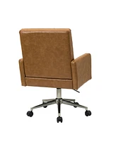 Hulala Home Mid-century Modern Height-Adjustable 360° Swivel Office Chair