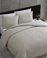 Vera Wang Puckered Texture 3-Pc. Duvet Cover Set