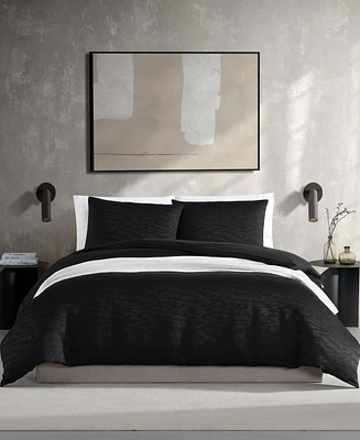 Vera Wang Illusion Textured 3-Pc. Duvet Cover Set