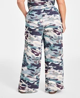 Nina Parker Trendy Plus Scuba Cargo Bungee Jogger Pants