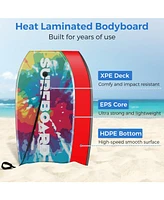 Costway 33" Lightweight Body Board with Eps Core Xpe Deck Hdpe Bottom Crescent Tail